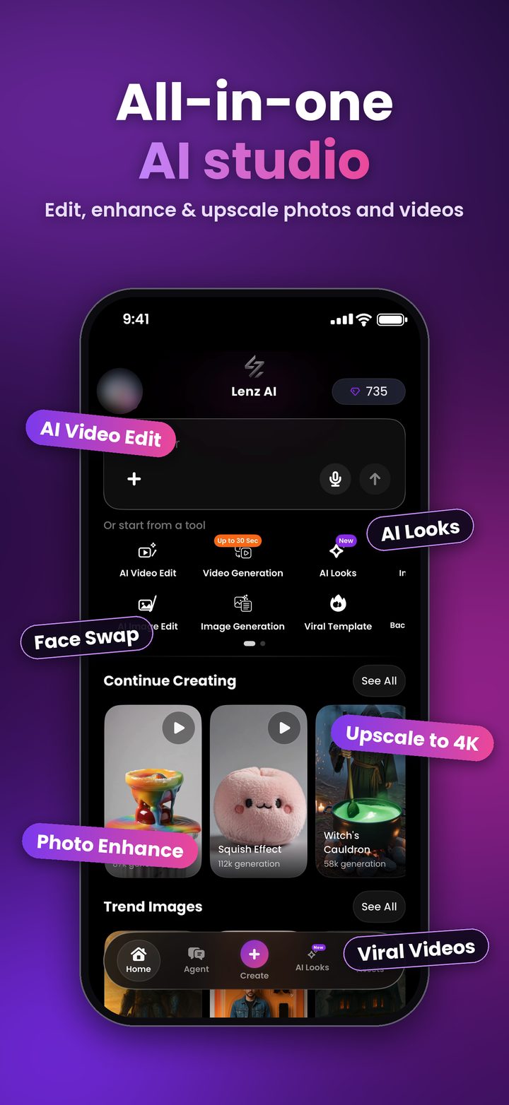 Lenz AI all-in-one AI studio
