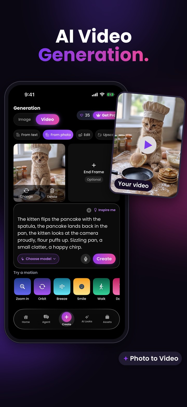 Lenz AI turning a photo into a video